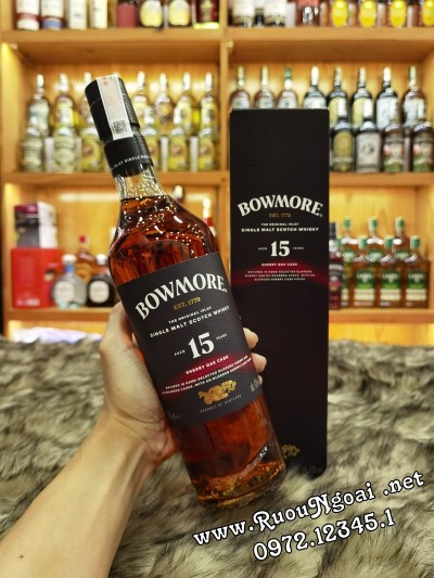 Rượu Whisky Bowmore 15YO Sherry Oak Cask