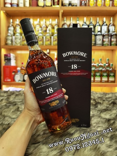 Rượu Whisky Bowmore 18YO Sherry Oak Cask