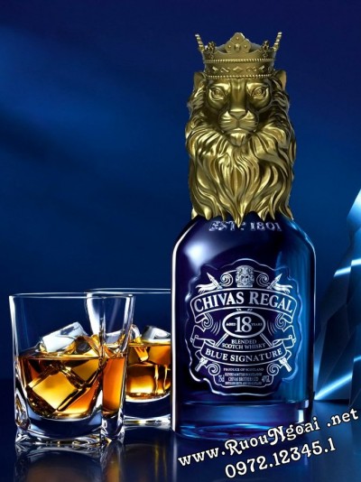 Rượu Chivas 18YO Blue Lion (Sư Tử)