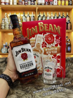 Rượu Jim Beam White Hộp Quà 2025