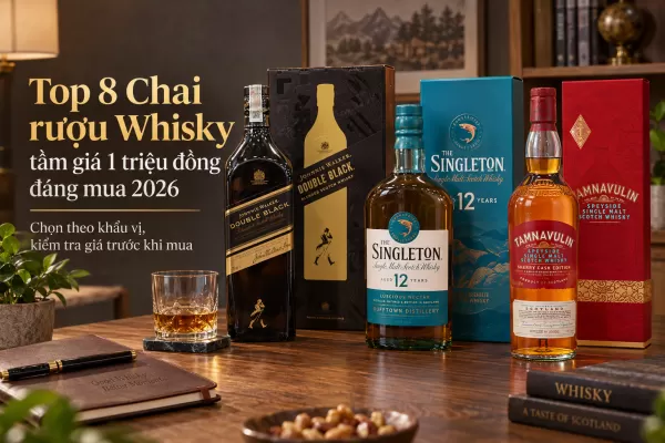 Top 8 Chai rượu Whisky tầm giá 1 triệu đồng đáng mua 2026