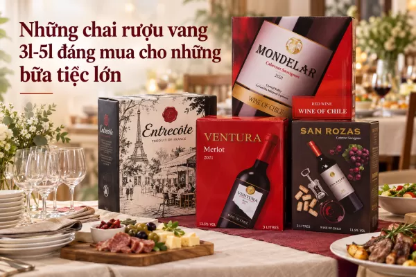 Những chai rượu vang 3l-5l đáng mua cho những bữa tiệc lớn