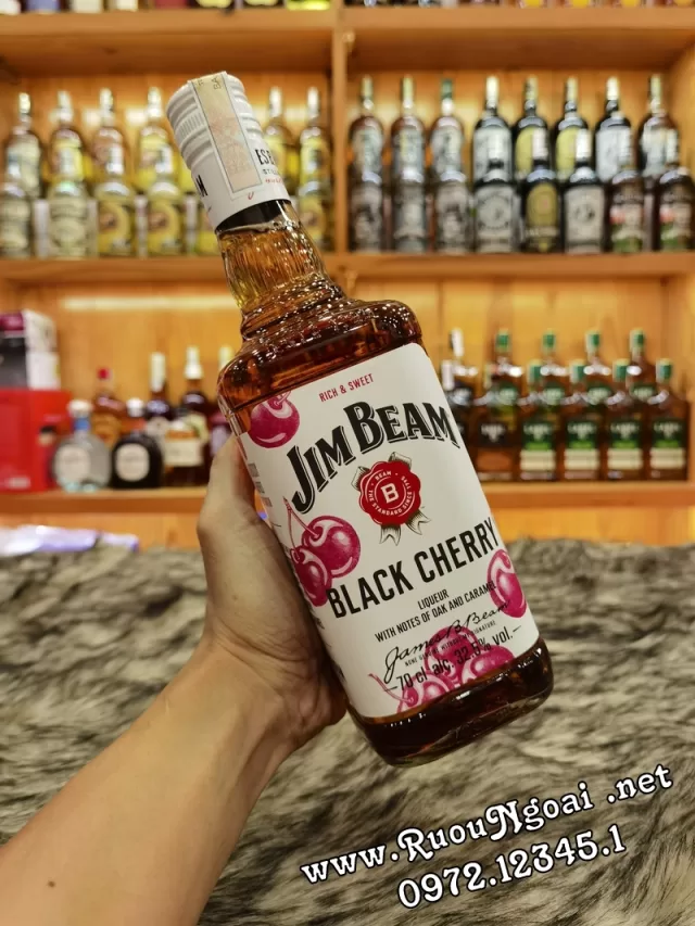 Rượu Liqueur Jim Beam Black Cherry