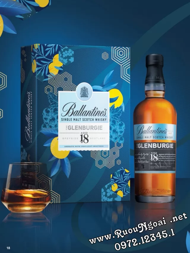 Rượu Ballantine's 18YO Glenburgie Hộp Quà 2024