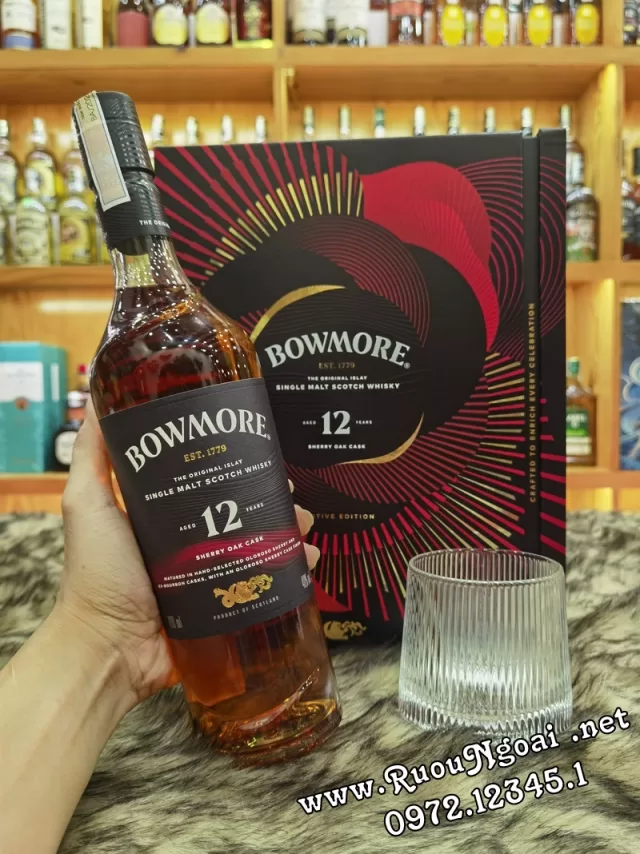 Rượu Bowmore 12YO Sherry Hộp Quà 2026